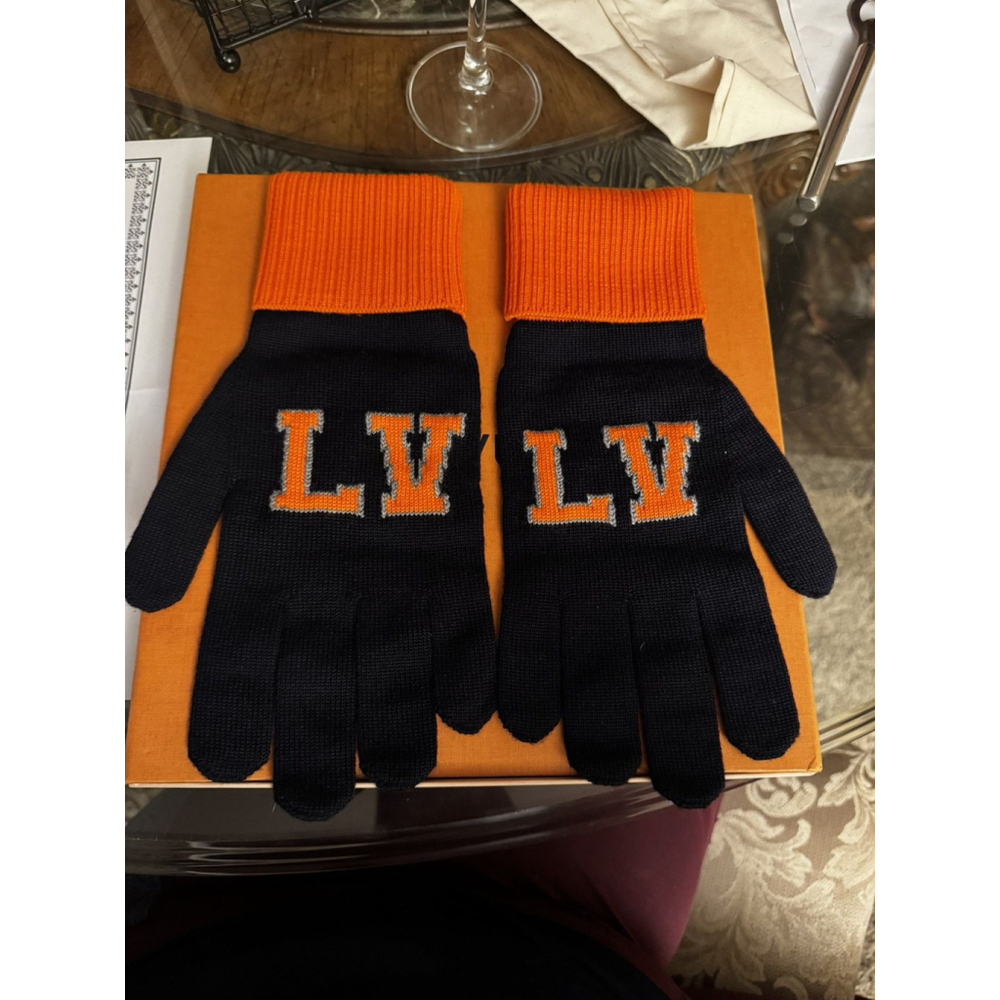 Louis Vuitton Gon Louis Marine Large Navy & Orange Gloves Box, COA